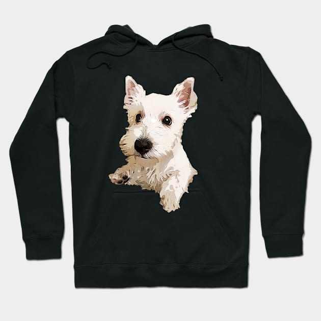 West Highland Terrier Puppy Dog Hoodie by ElegantCat